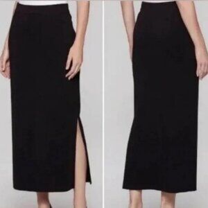 St John Basics Maxi Midi Skirt Santana Knit Elevated Quiet Luxury Old Money Luxe